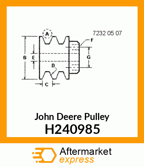 PULLEY, DRIVEN 2HC HI SPD DUAL DRIV H240985