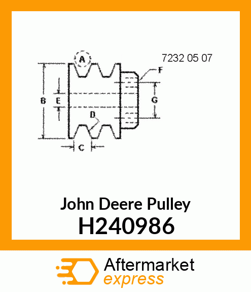 PULLEY, DISCHARGE BEATER 2HC H240986