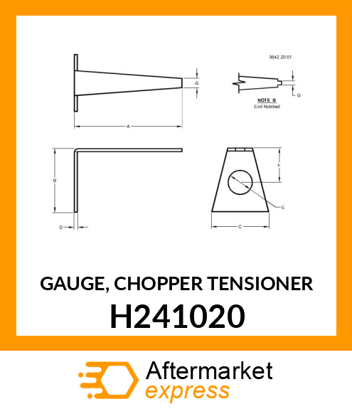 GAUGE, CHOPPER TENSIONER H241020