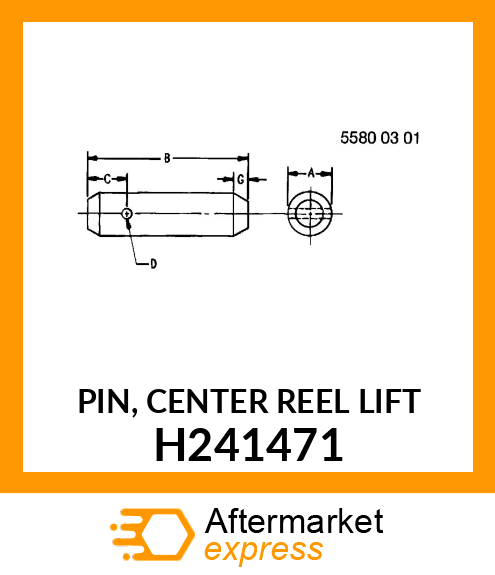 PIN, CENTER REEL LIFT H241471