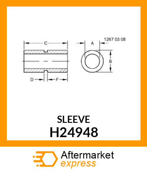 PISTON PIN, WAIST PITMAN H24948