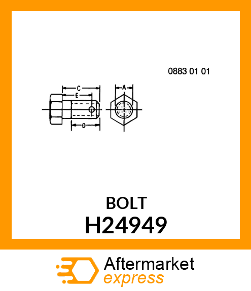 BOLT, (PITMAN STRAP) H24949