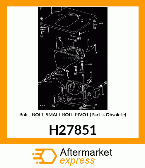 Bolt - BOLT-SMALL ROLL PIVOT (Part is Obsolete) H27851