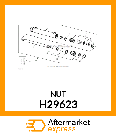 LOCK NUT, FIN HEX SERIES SIDE LOCK H29623