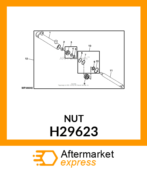 LOCK NUT, FIN HEX SERIES SIDE LOCK H29623