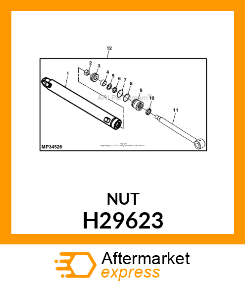 LOCK NUT, FIN HEX SERIES SIDE LOCK H29623