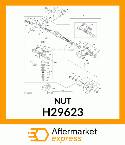 LOCK NUT, FIN HEX SERIES SIDE LOCK H29623