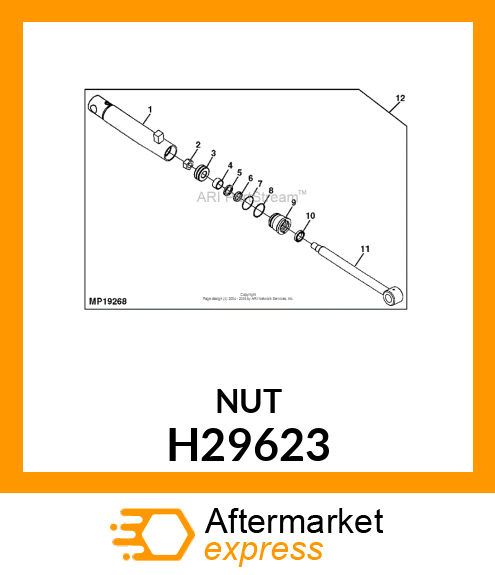 LOCK NUT, FIN HEX SERIES SIDE LOCK H29623