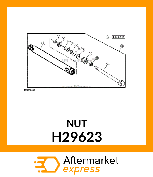 LOCK NUT, FIN HEX SERIES SIDE LOCK H29623