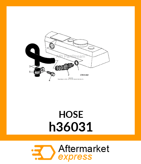 OIL,FUEL,COOLANT HOSE 3/4" JDS205 h36031