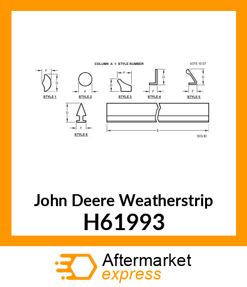 WEATHERSEAL PNL H61993