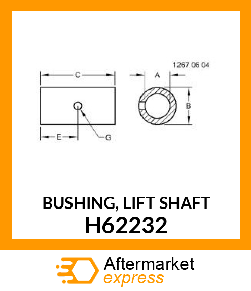 BUSHING, LIFT SHAFT H62232