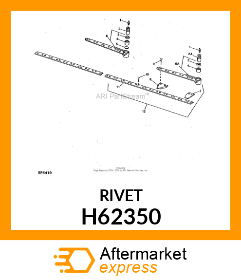 RIVET, BUTTON HEAD H62350