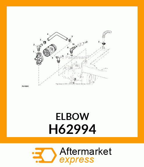 HOSE NIPPLE,90 DEGREE ELBOW H62994