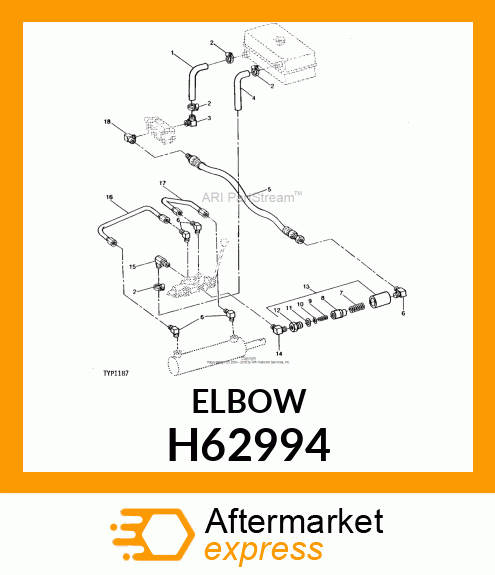 HOSE NIPPLE,90 DEGREE ELBOW H62994