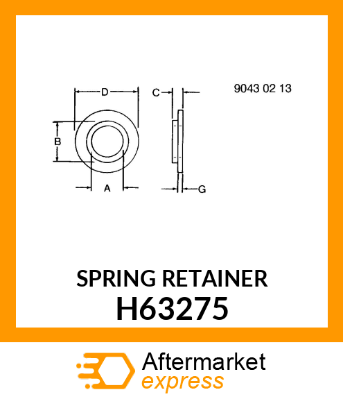 SPRING RETAINER H63275