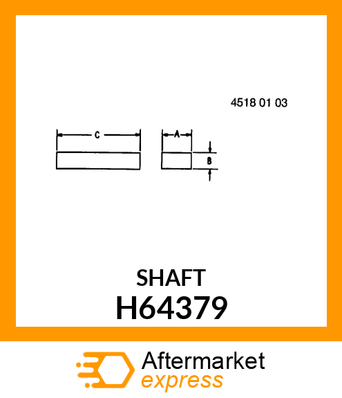 SHAFT KEY, KEY H64379