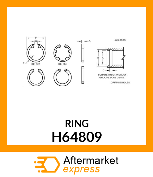 RING, RETAINING H64809