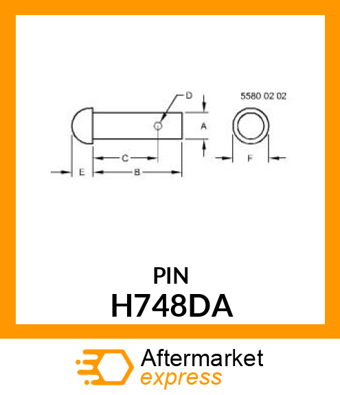 PIVOT 1/2 X 1 1/8 BUT HD RIVET H748DA