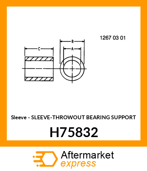 Sleeve - SLEEVE-THROWOUT BEARING SUPPORT H75832