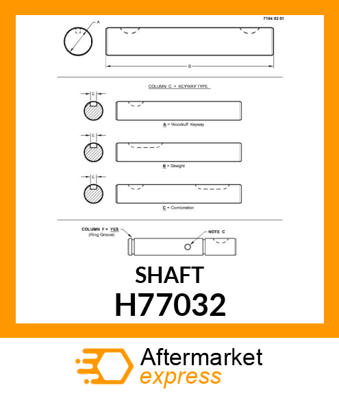 SHAFT H77032