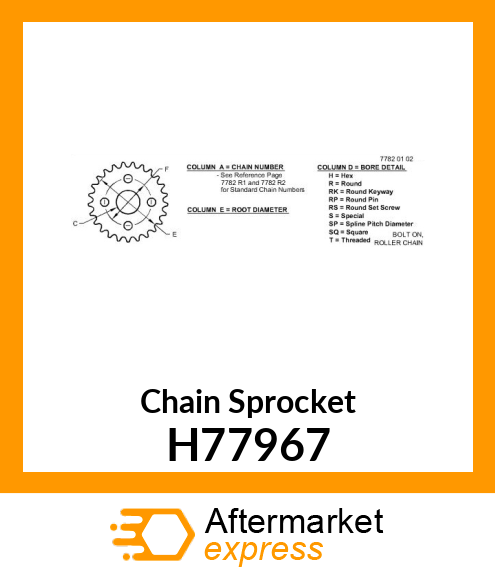 Chain Sprocket H77967