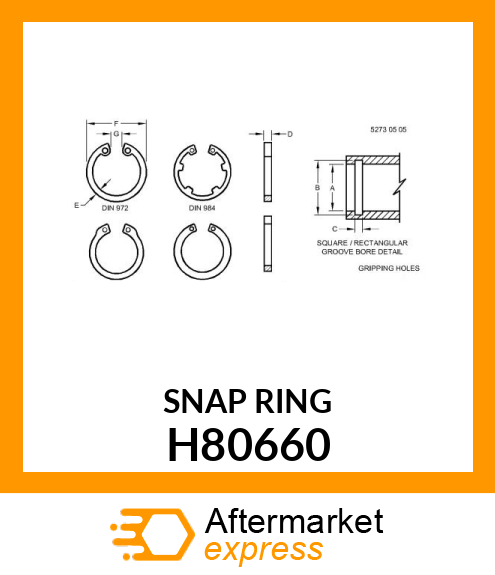 RING, RETAINING INTERNAL H80660