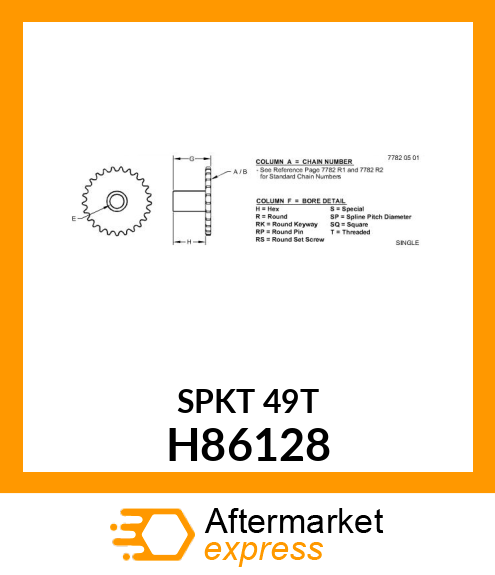 SPROCKET H86128