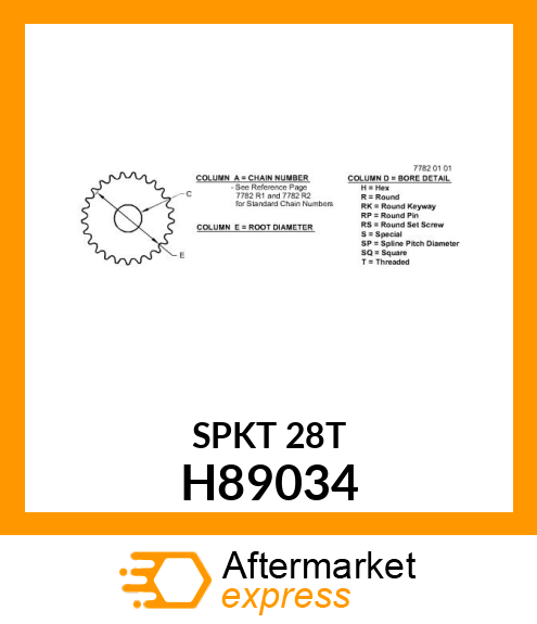 SPROCKET H89034