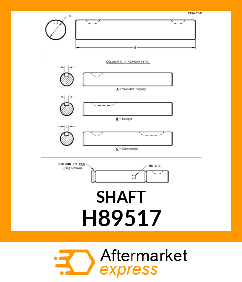 SHAFT H89517