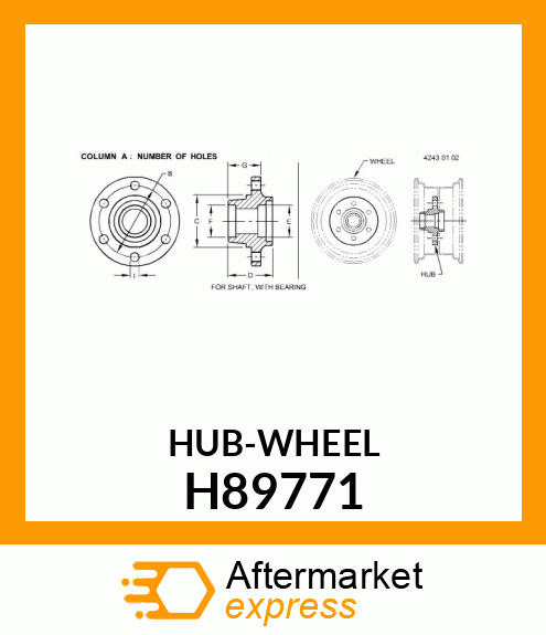 Hub - HUB-WHEEL H89771