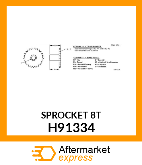 SPROCKET H91334