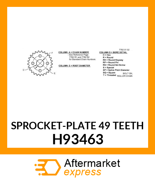 SPROCKET H93463