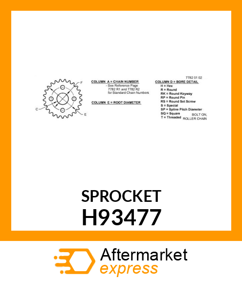 SPROCKET H93477