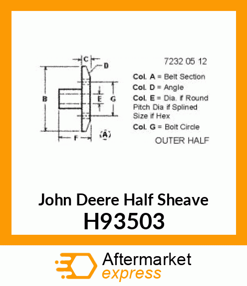 SHEAVE H93503