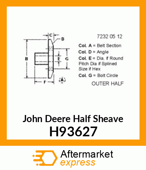 SHEAVE H93627