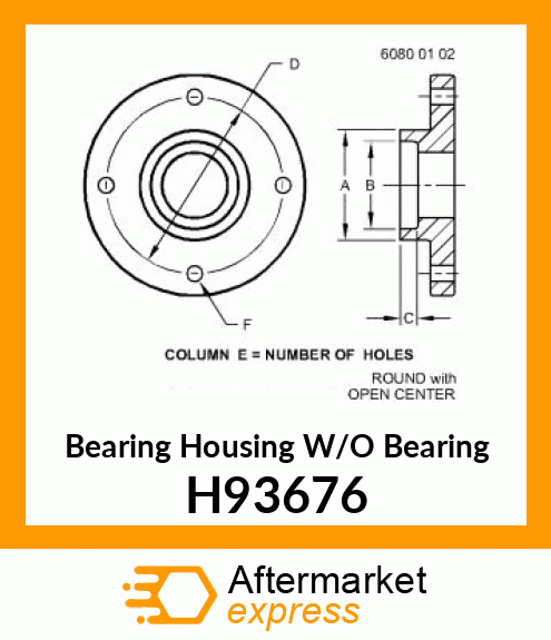 Bearing Housing W/O Bearing H93676