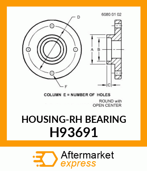 Bearing Housing with O Bearin H93691