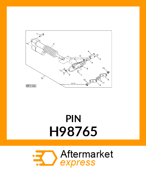 PIN, CYLINDER H98765