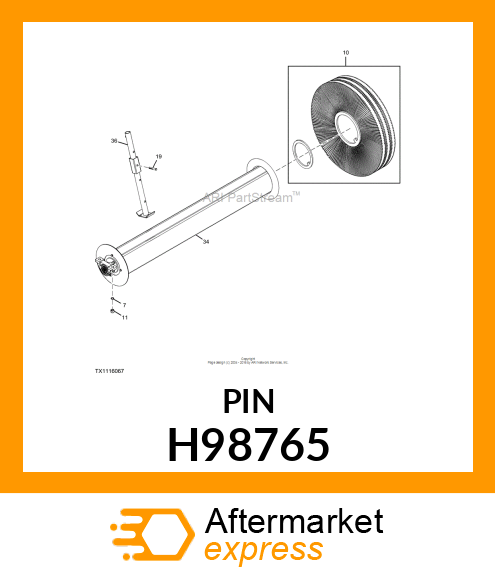 PIN, CYLINDER H98765