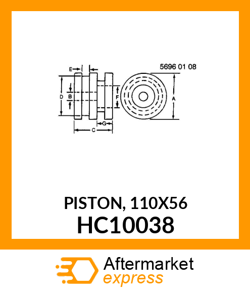 PISTON, 110X56 HC10038
