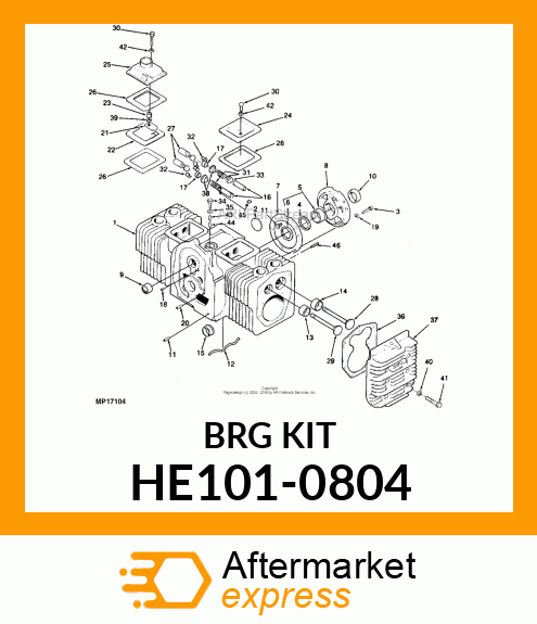 Bearing Kit - KIT, REAR BEARING HE101-0804