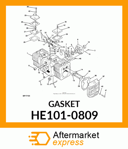 Gasket - GASKET,REAR PLATE HE101-0809