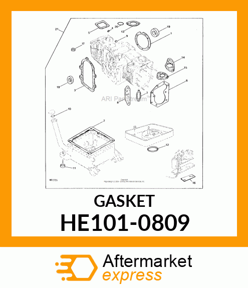 Gasket - GASKET,REAR PLATE HE101-0809