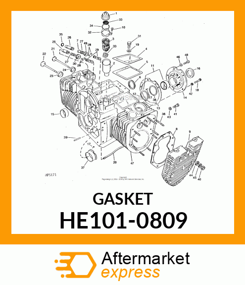 Gasket - GASKET,REAR PLATE HE101-0809