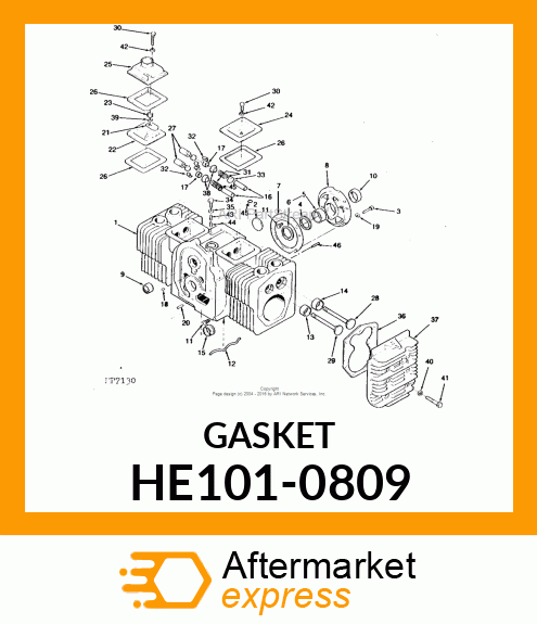 Gasket - GASKET,REAR PLATE HE101-0809