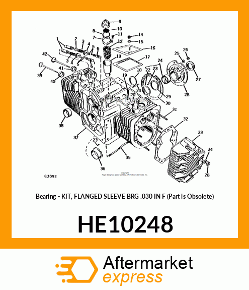 Bearing - KIT, FLANGED SLEEVE BRG .030 IN F (Part is Obsolete) HE10248