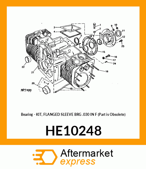 Bearing - KIT, FLANGED SLEEVE BRG .030 IN F (Part is Obsolete) HE10248