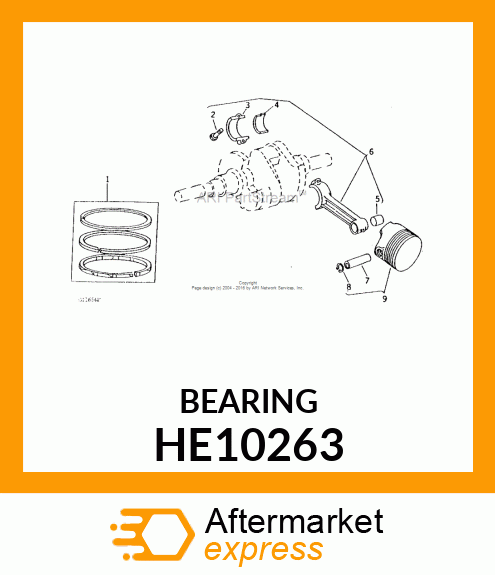Bearing Kit - BRG HALF .030 IN. (.76MM) U.S. F HE10263