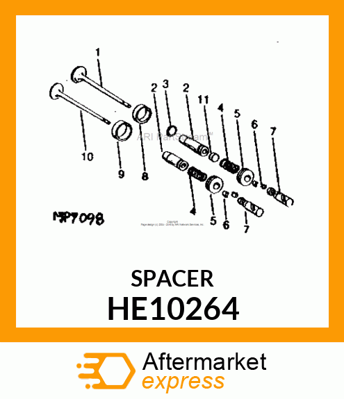 Insert - INSERT, SEAT, VALVE EXHAUST .002 F (Part is Obsolete) HE10264